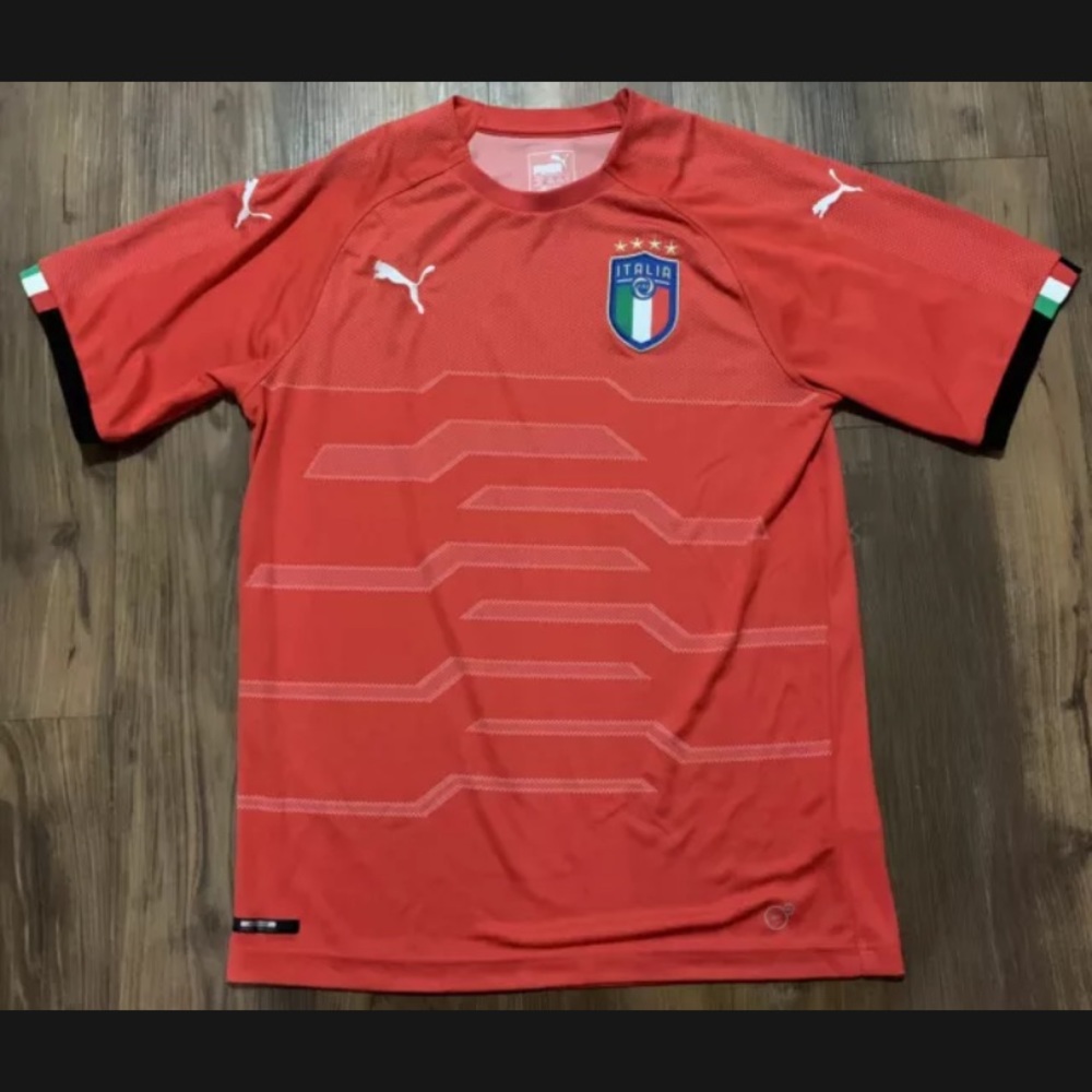 Puma Italy Soccer Jersey Futbol Mens Size Medium Red